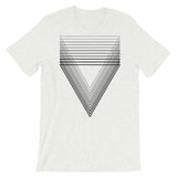 Black Chiaroscuro Triangles Unisex T-Shirt From Light to Bold Color Abyssinian Kiosk Fashion Cotton Apparel Clothing Bella Canvas Original Art