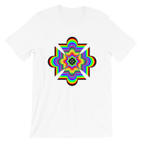 Random Psychedelic Cross Black Unisex T-Shirt Trip Trippy Colorful Ethiopian Coptic Orthodox Abyssinian Kiosk Christian Bella Canvas Original Art Abyssinian Kiosk Fashion Cotton Apparel Clothing