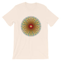 Multi Star Black Unisex T-Shirt Abyssinian Kiosk Colorful Iris Fashion Cotton Apparel Clothing Bella Canvas Original Art