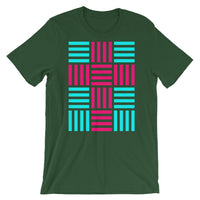4 Lines Pink Cross Cyan Unisex T-Shirt Abyssinian Kiosk Christian Bella Canvas Original Art Fashion Cotton Apparel Clothing