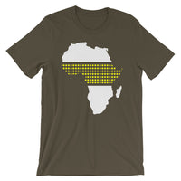 Africa White Yellow Middle Dots Unisex T-Shirt Abyssinian Kiosk Fashion Cotton Apparel Clothing Bella Canvas Original Art