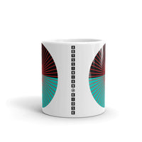 Red Cube Spokes Black Top Blue Green Kaffa Mug