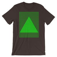 Green Lined Pyramid Unisex T-Shirt Abyssinian Kiosk Fashion Cotton Apparel Clothing Bella Canvas Original Art