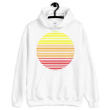 Yellow to Red Lined Circle Unisex Hoodie Abyssinian Kiosk Fashion Cotton Apparel Clothing Gildan Original Art