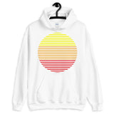 Yellow to Red Lined Circle Unisex Hoodie Abyssinian Kiosk Fashion Cotton Apparel Clothing Gildan Original Art