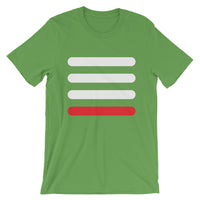 3 White Bars 1 Red Unisex T-Shirt Abyssinian Kiosk Lines Fashion Cotton Apparel Clothing Bella Canvas Original Art