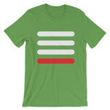 3 White Bars 1 Red Unisex T-Shirt Abyssinian Kiosk Lines Fashion Cotton Apparel Clothing Bella Canvas Original Art