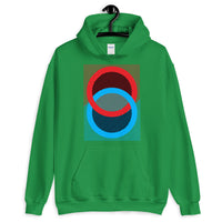 Red Blue Rings Black Inner Unisex Hoodie Abyssinian Kiosk Fashion Cotton Apparel Clothing Gildan Original Art