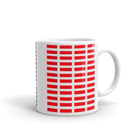 Red Grid Bars Kaffa Mug