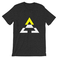 Pyramid White Bottom Yellow Top Unisex T-Shirt Bella Canvas Original Art Abyssinian Kiosk Fashion Cotton Apparel Clothing Triangle