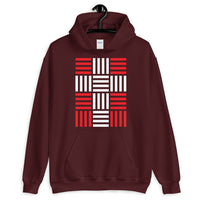4 Lines White Cross Red Unisex Hoodie Abyssinian Kiosk Christian Gildan Original Art Fashion Cotton Apparel Clothing