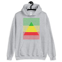 GYR Lined Pyramid Unisex Hoodie Abyssinian Kiosk Green Yellow Red Ethiopian FlagFashion  Cotton Apparel Clothing Gildan Original Art