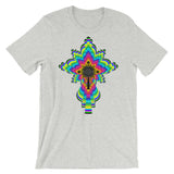Psychedelic Black #10 Cross Unisex T-Shirt Trip Trippy Colorful Ethiopian Coptic Orthodox Abyssinian Kiosk Christian Bella Canvas Original Art Abyssinian Kiosk Fashion Cotton Apparel Clothing