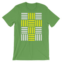 4 Lines Yellow Cross White Unisex T-Shirt Abyssinian Kiosk Christian Bella Canvas Original Art Fashion Cotton Apparel Clothing