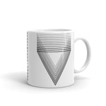 Black Chiaroscuro Triangles Kaffa Mug