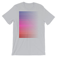 Purple to Red Streaks Unisex T-Shirt Abyssinian Kiosk Fashion Cotton Apparel Clothing Bella Canvas Original Art