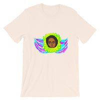 Cyan & Magenta Angel  Unisex T-Shirt Traditional Ethiopian with Feathers and Wings Abyssinian Kiosk Ethiopian Bella Canvas Original Art Fashion Cotton Apparel Clothing