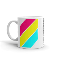 Pink Yellow Cyan Stripes  Kaffa Mug