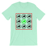 Black and Lime Lions Unisex T-Shirt Ethiopian Lion of Judah Abyssinian Kiosk Abyssinia Ethiopia