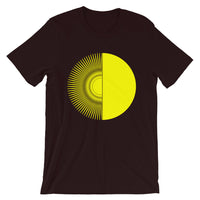 Yellow Half Star Half Circle Unisex T-Shirt Abyssinian Kiosk Fashion Cotton Apparel Clothing Bella Canvas Original Art