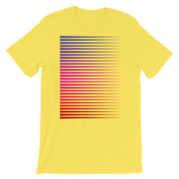 Purple to Red Streaks Unisex T-Shirt Abyssinian Kiosk Fashion Cotton Apparel Clothing Bella Canvas Original Art