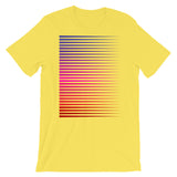 Purple to Red Streaks Unisex T-Shirt Abyssinian Kiosk Fashion Cotton Apparel Clothing Bella Canvas Original Art