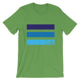 Blues CA Cutout Unisex T-Shirt California State Abyssinian Kiosk Fashion Cotton Apparel Clothing Bella Canvas Original Art
