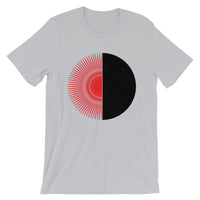 Red Half Star Black Half Circle Unisex T-Shirt Abyssinian Kiosk Fashion Cotton Apparel Clothing Bella Canvas Original Art