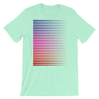 Purple to Red Streaks Unisex T-Shirt Abyssinian Kiosk Fashion Cotton Apparel Clothing Bella Canvas Original Art