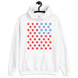 Star Spangled 2 Unisex Hoodie 50 Stars States United States of America American Flag Red White Blue Freedom USA Original Art Abyssinian Kiosk