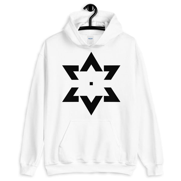 Black Star of David Tips Unisex Hoodie Ends Ethiopian Falasha Abyssinian Kiosk Fashion Cotton Apparel Clothing Gildan Original Art