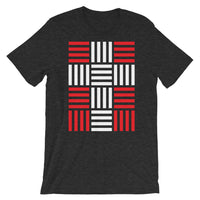 4 Lines White Cross Red Unisex T-Shirt Abyssinian Kiosk Christian Bella Canvas Original Art Fashion Cotton Apparel Clothing
