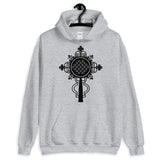 Plain Black #10 Cross Unisex Hoodie Abyssinian Kiosk Ethiopian Coptic Orthodox Tewahedo Christian Gildan Original Art Fashion Cotton Apparel Clothing