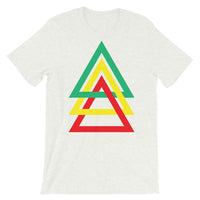 3 Triangles GYR Unisex T-Shirt Abyssinian Kiosk Green Yellow Red Ethiopia Fashion Cotton Apparel Clothing Bella Canvas Original Art