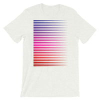 Purple to Red Streaks Unisex T-Shirt Abyssinian Kiosk Fashion Cotton Apparel Clothing Bella Canvas Original Art