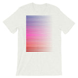 Purple to Red Streaks Unisex T-Shirt Abyssinian Kiosk Fashion Cotton Apparel Clothing Bella Canvas Original Art