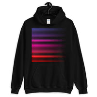 Purple to Red Streaks Unisex Hoodie Abyssinian Kiosk Fashion Cotton Apparel Clothing Gildan Original Art