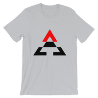 Pyramid Black Bottom Red Top Unisex T-Shirt Bella Canvas Original Art Abyssinian Kiosk Fashion Cotton Apparel Clothing