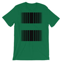 Black Broken Barcode Unisex T-Shirt Bella Canvas Original Art Abyssinian Kiosk Fashion Cotton Apparel Clothing