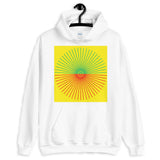 Green & Red Cube Spokes Yellow BG Unisex Hoodie Abyssinian Kiosk Fashion Cotton Apparel Clothing Gildan Original Art