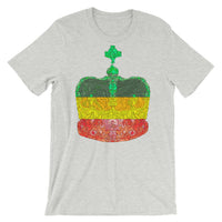GYR Crown Black Lines Unisex T-Shirt Abyssinian Kiosk Empress Menen Crown Haile Selassie Green Yellow Red African Royal Royalty Fashion Cotton Apparel Clothing Bella Canvas Original Art