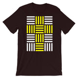 4 Lines Yellow Cross White Unisex T-Shirt Abyssinian Kiosk Christian Bella Canvas Original Art Fashion Cotton Apparel Clothing