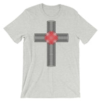 Black & Red Ellipse Cross Unisex T-Shirt Abyssinian Kiosk Christian Jesus Religion Cross Bella Canvas Original Art Fashion Cotton Apparel Clothing