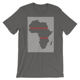 Africa Diagonal Lines White Red Unisex T-Shirt Abyssinian Kiosk Fashion Cotton Apparel Clothing Bella Canvas Original Art