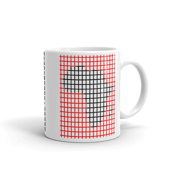 Black Africa Red Grid Kaffa Mug