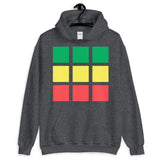 GYR Blocks Unisex Hoodie Gildan Original Art Abyssinian Kiosk Fashion Cotton Apparel Clothing Green Yellow Red Ethiopia Ethiopian Flag