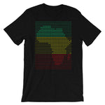 Africa GYR Dashes Unisex T-Shirt Abyssinian Kiosk Scantron Map Bella Canvas Original Art Fashion Cotton Apparel Clothing