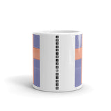 Orange Cross Navy Blue Lines Kaffa Mug