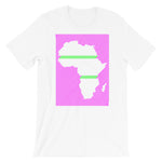 Africa Diagonal Lines Magenta Green Unisex T-Shirt Abyssinian Kiosk Fashion Cotton Apparel Clothing Bella Canvas Original Art