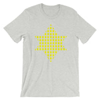 Yellow Boxes Star of David Unisex T-Shirt Abyssinian Kiosk Rectangles Jewish Falasha Abyssinia Ethiopia Bella Canvas Original Art Fashion Cotton Apparel Clothing